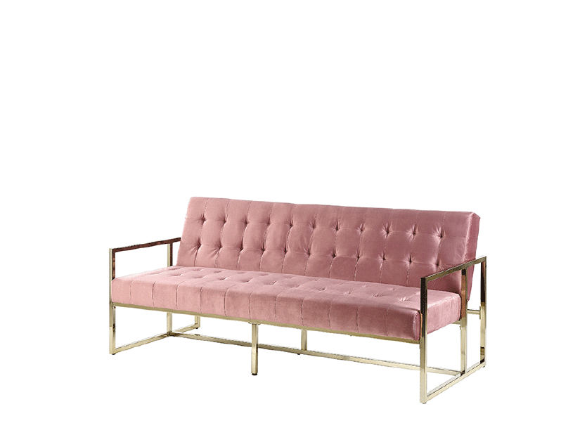 Canapea trei locuri MARELAS (roz)
