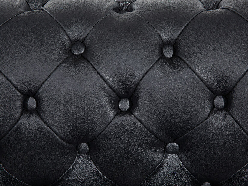 Set canapele CHICHESTER (piele) (negru) (pentru 4 persoane)