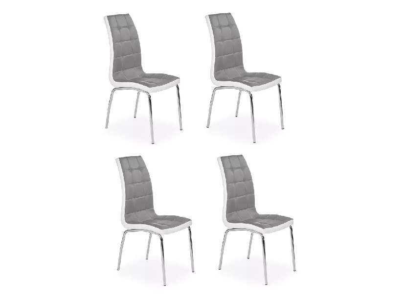 Set 4 buc scaune de sufragerie Adis (gri + alb) *vânzare