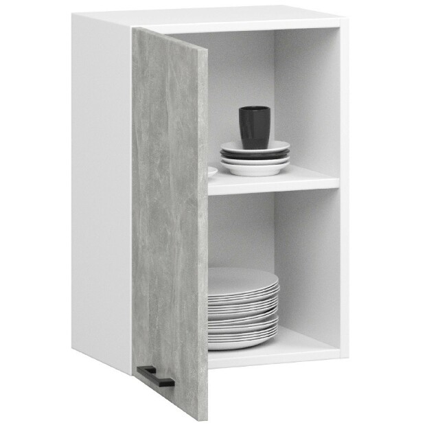 Dulap superior de bucătărie Ozara W50 H580 (alb + beton)