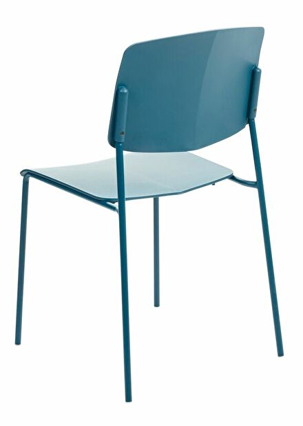 Set 4 buc scaun tip bar Augustino (albastru)