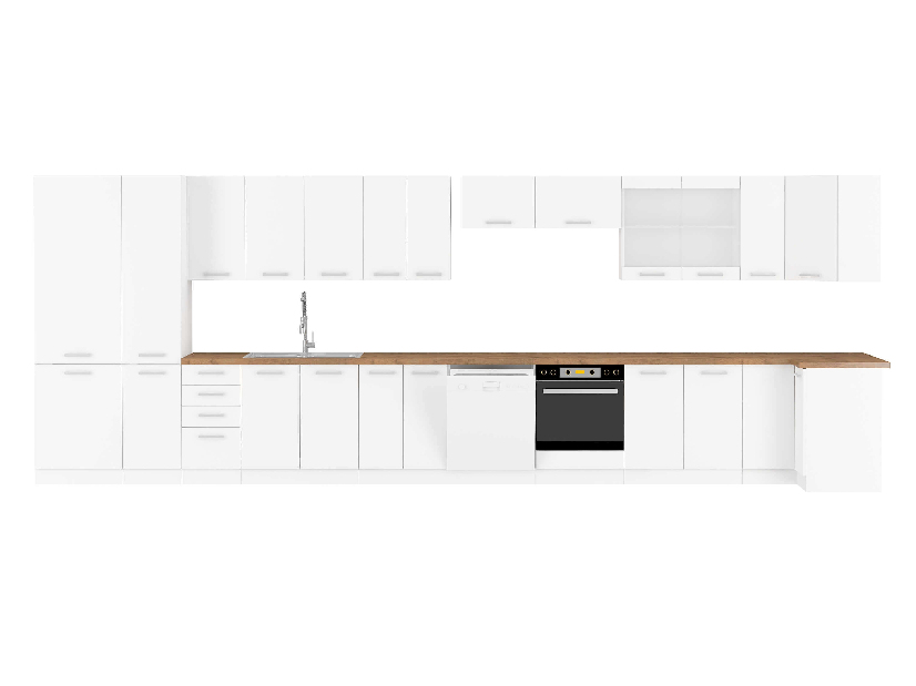 Dulap inferior de bucătărie, de colț Edris 89 x 89 DN 1F BB (alb)