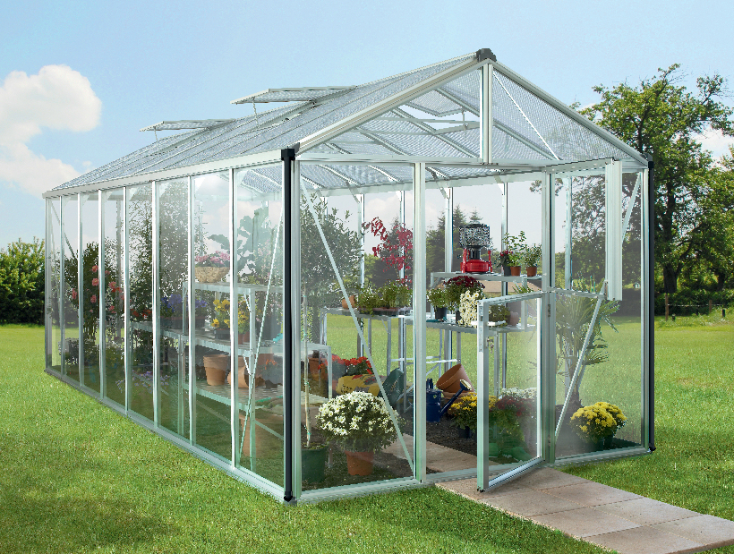 Stil clasic Greenhouse Zeus 15700 (policarbonat + sticlă securizată + aluminiu anodizat)