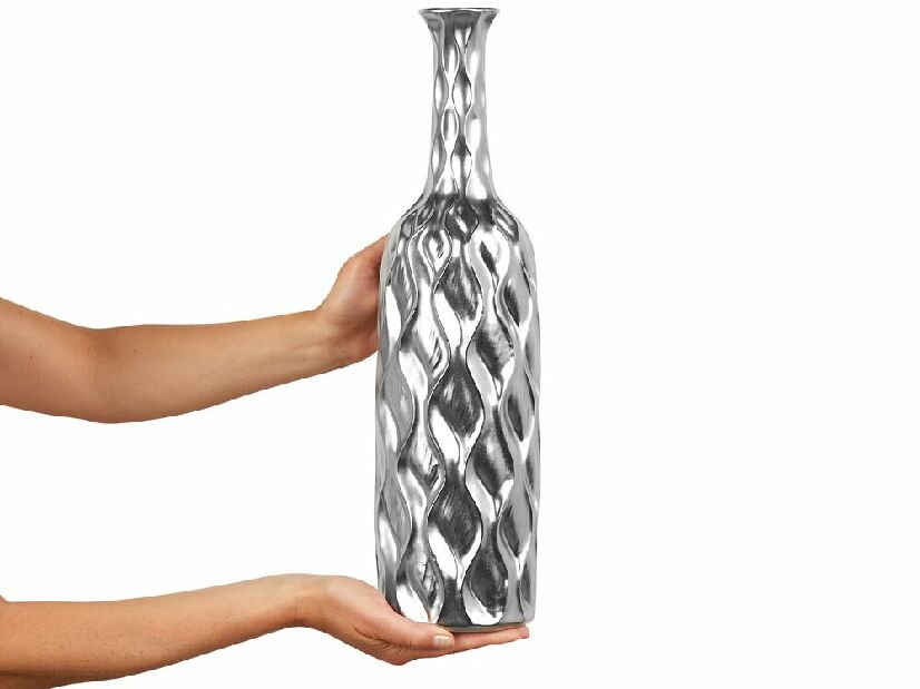 Vază BITLIS 45 cm (sticlă laminat) (argintiu)