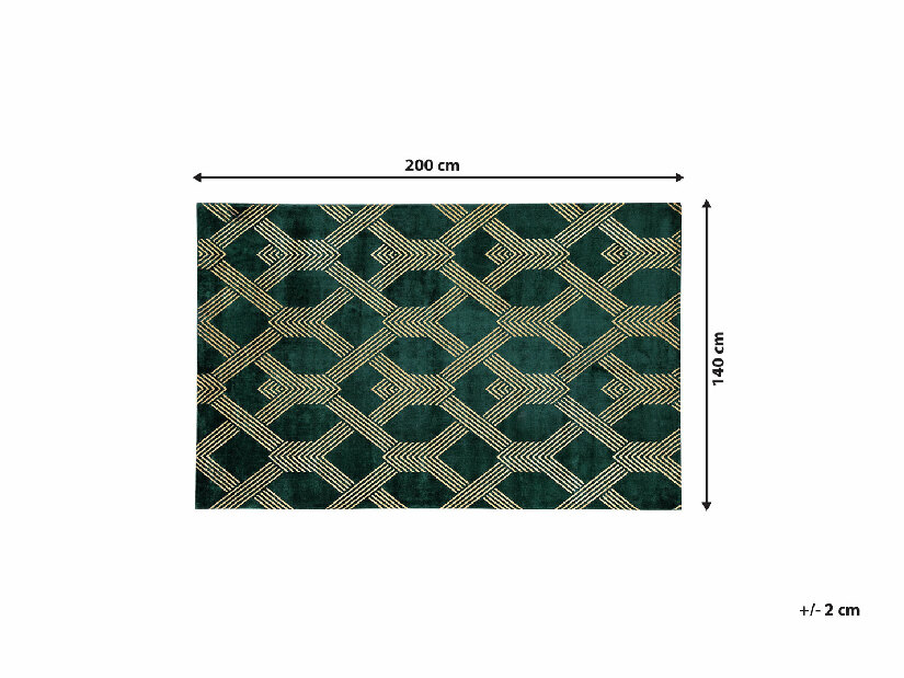 Covor 140x200 cm VESKE (stofă) (verde)