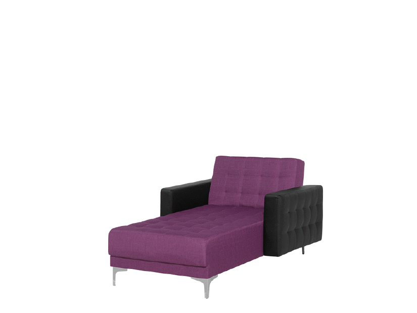 Fotoliu șezlong relaxare ABERLADY (textil) (violet + negru)