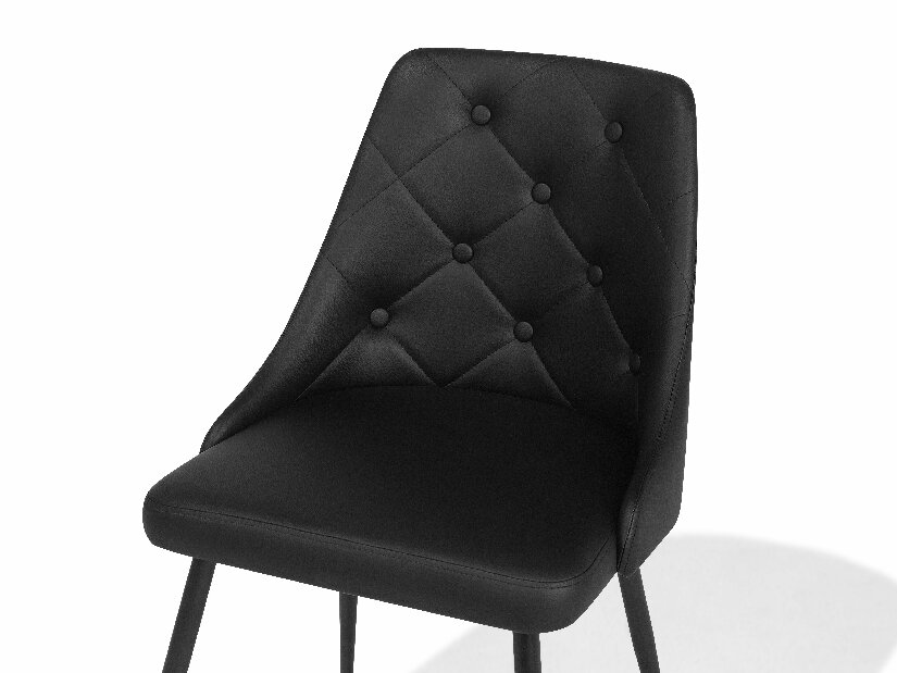 Set 2 buc. scaune pentru sufragerie Valero (negru)