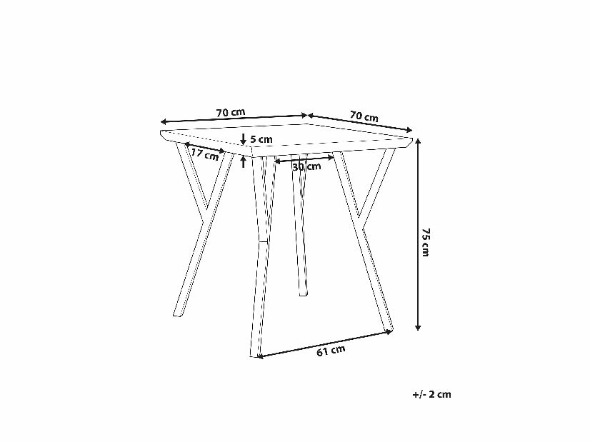 Masă de sufragerie Bendigo (pentru 4 persoane) (lemn închis)