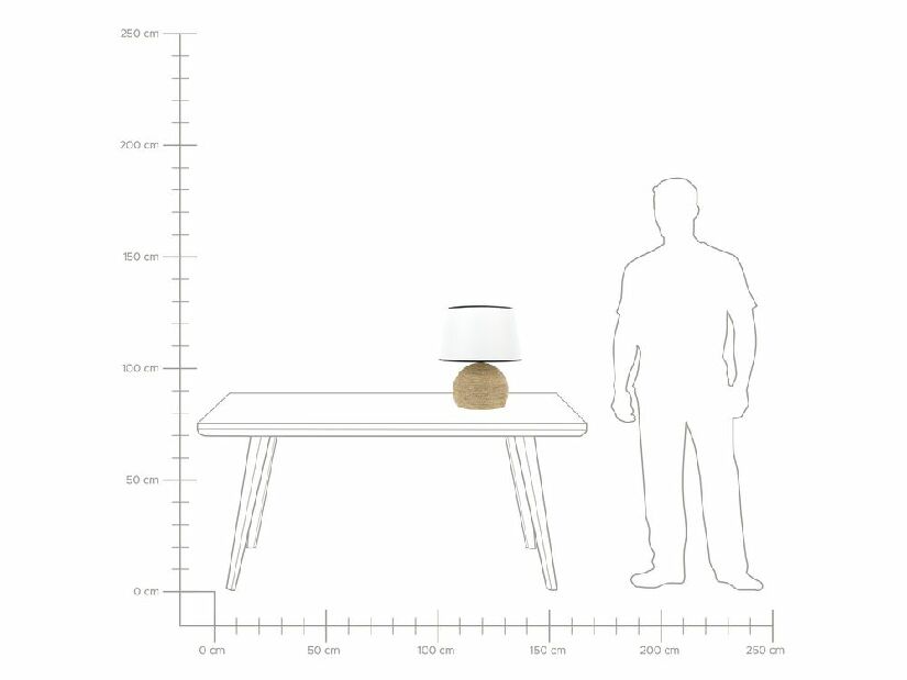 Lampă de masă Goliath (lemn deschis)