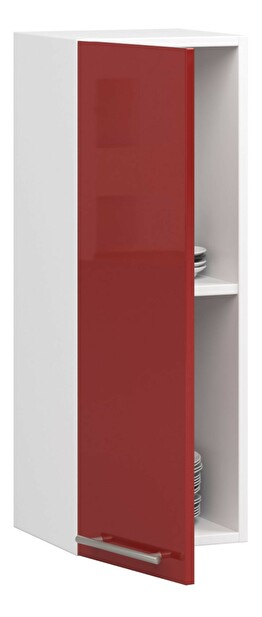 Dulap superior de bucătărie Ozara W30 H720 (alb + roșu lucios)