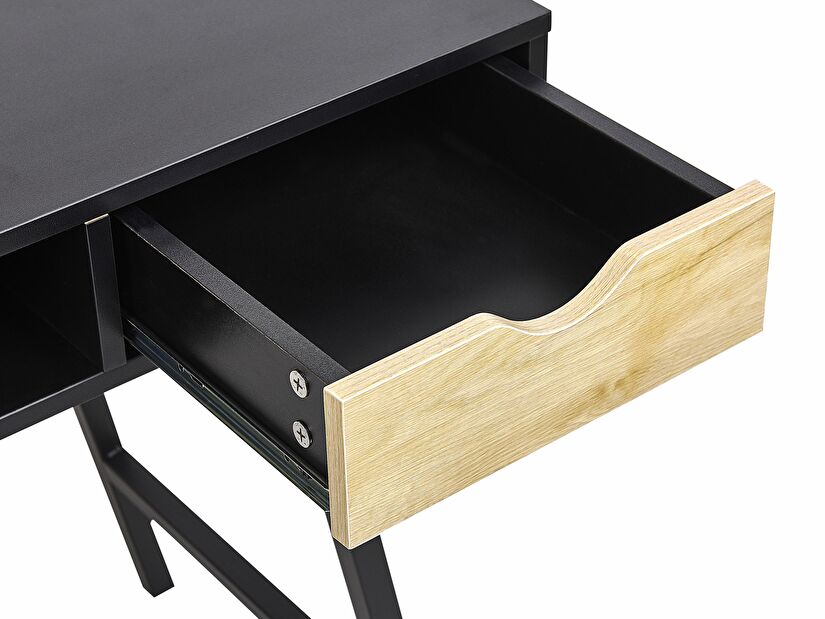 Masă de scris CLARIUM (negru + lemn deschis)