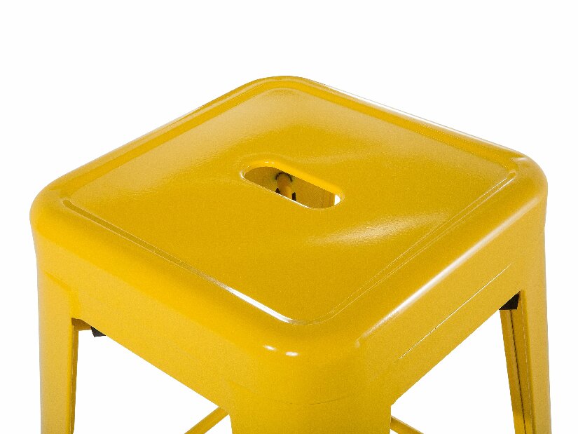 Set scaune tip bar 2buc., 60 cm Cabriot (galben)