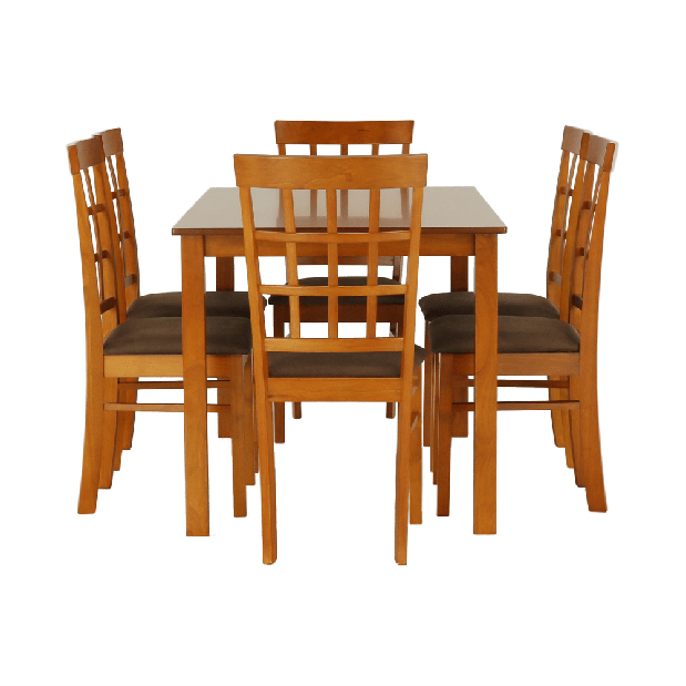 Set masă scaune pentru sufragerie Gris 1+6 (pentru 6 persoane)