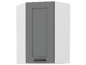 Dulap superior de bucătărie de colț Lucid 58 x 58 GN 90 1F (dustgrey + alb)