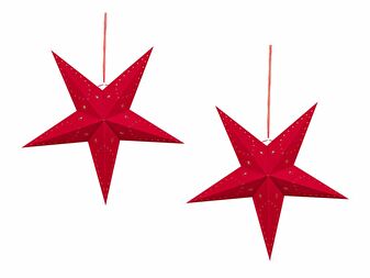 Set 2 buc stele suspendate 45 cm Monti (roșu)