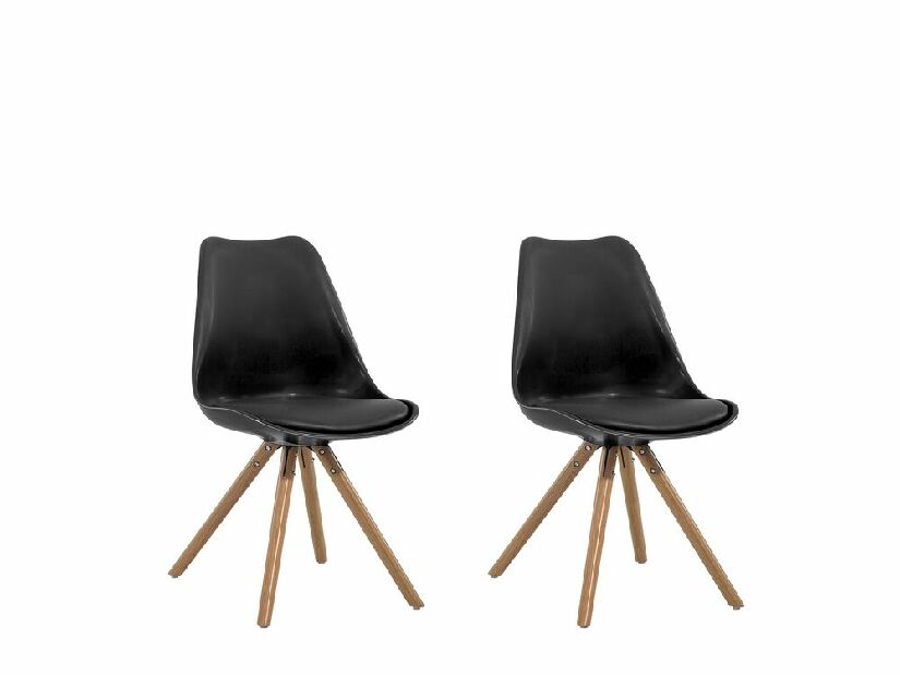 Set 2 buc. scaune pentru sufragerie Doha (negru) *vânzare stoc 