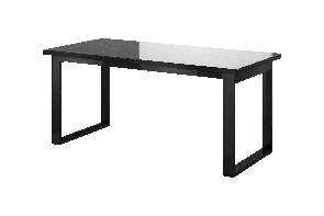 Masă de sufragerie Henry Typ 92 (pentru 6 până la 8 persoane) (negru + negru lucios)