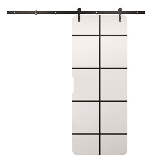 Uși culisante Ortiz III (alb mat + negru mat)