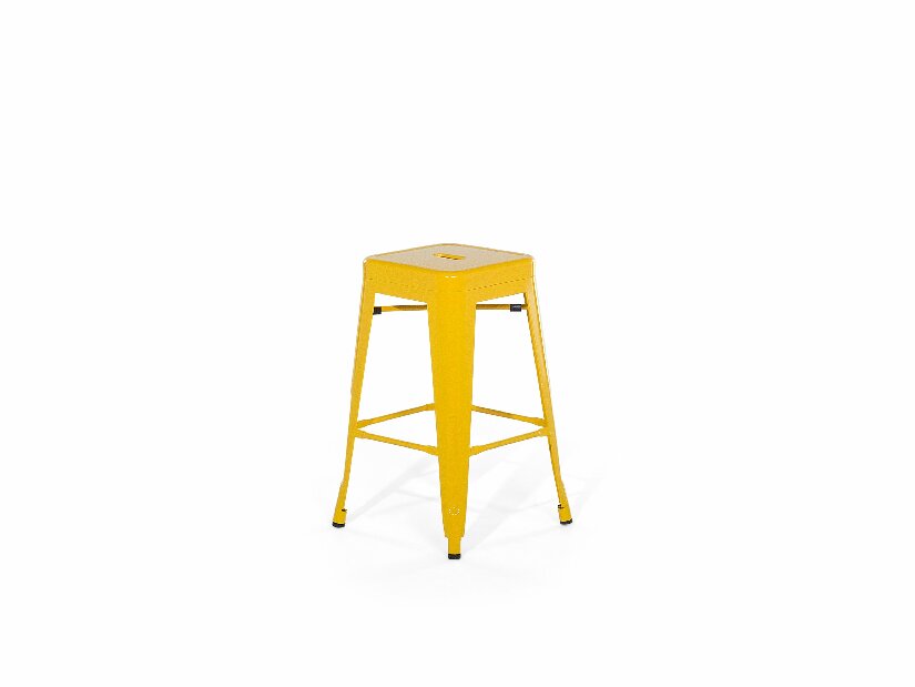Set scaune tip bar 2buc., 60 cm Cabriot (galben)