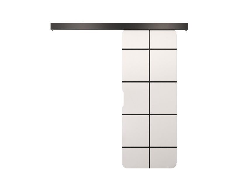 Uși culisante Oneil III (alb mat + negru mat)