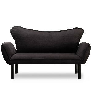 Canapea extensibilă două locuri Chatty (negru)
