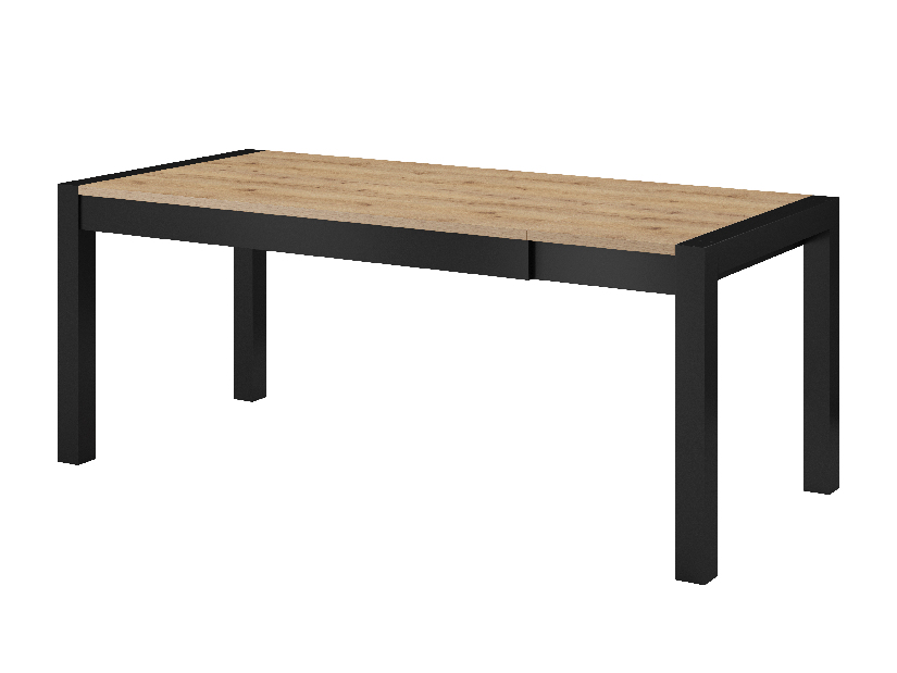 Masă de sufragerie Armin Typ 92 (pentru 8 și mai multe persoane) (stejar taurus + neegru mat)