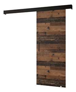 Uși culisante 90 cm Sharlene I (lemn old style + negru mat + negru)