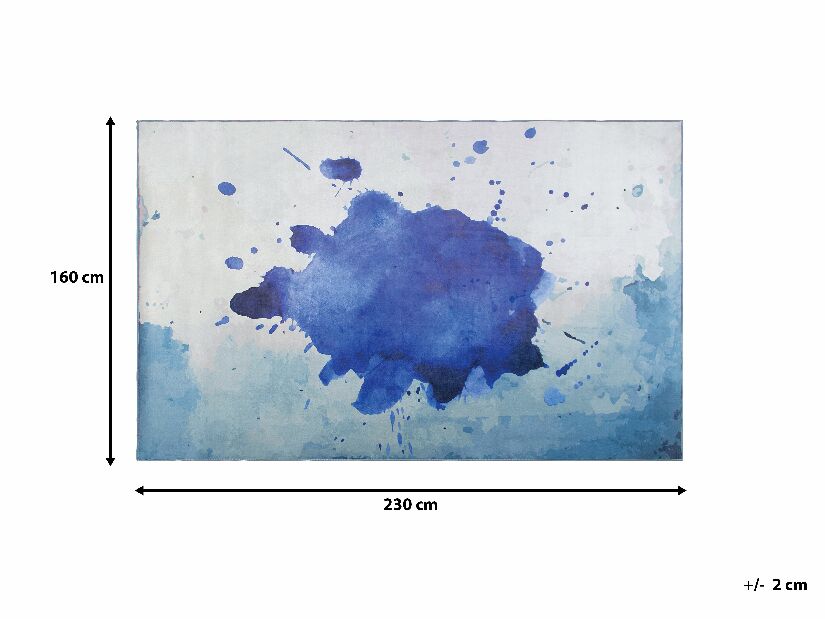 Covor 230 cm Ororo (albastru închis)
