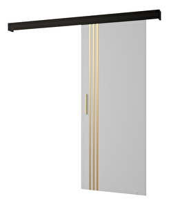 Uși culisante 90 cm Sharlene VI (alb mat + negru mat + auriu)