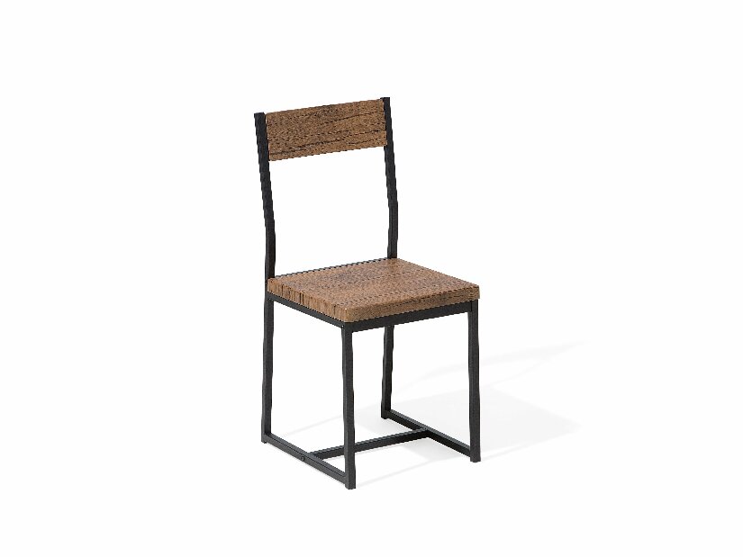Set masă scaune pentru sufragerie Lasido (pentru 6 persoane) (negru) *resigilat