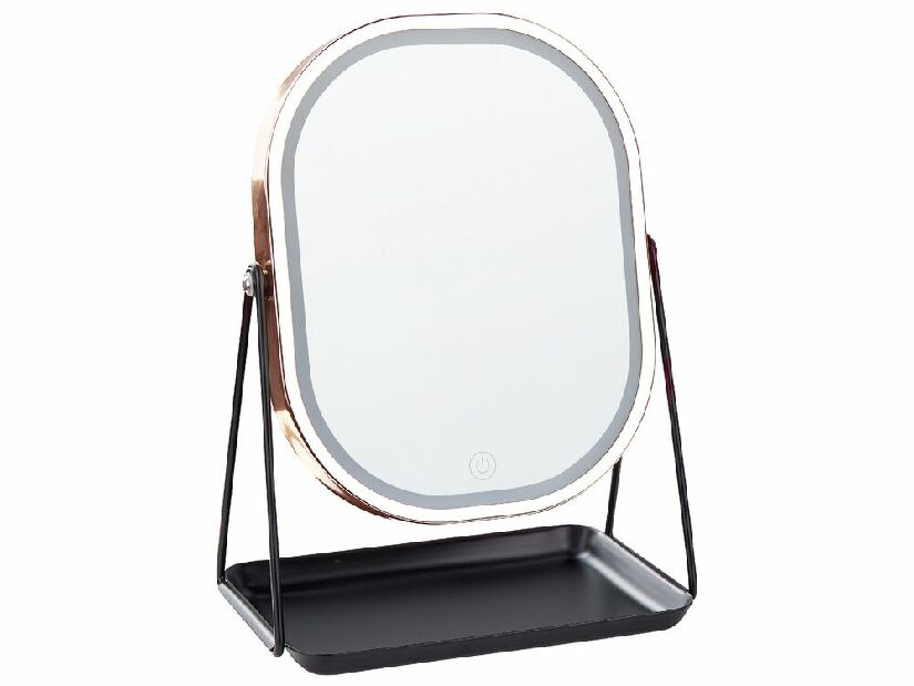 Oglindă cosmetică Dinora (rozauriu) (cu iluminat LED)