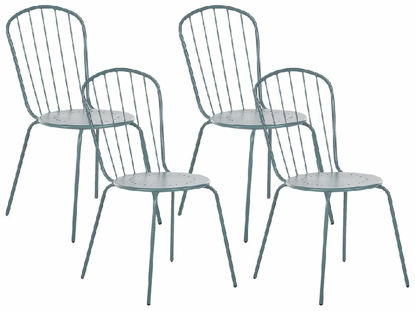 Set 4 buc scaune de grădină Chewy (albastru)