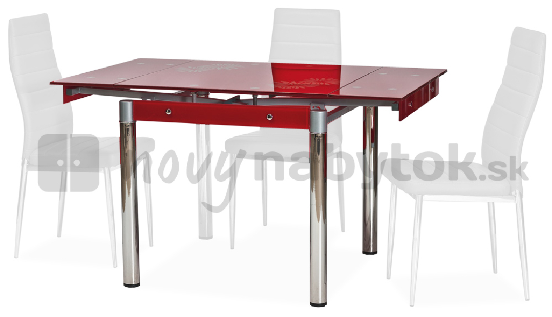 Masă de sufragerie Alnitak (roșu) (pentru 4 persoane)
