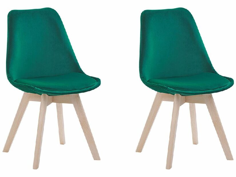 Set 2 buc. scaune pentru sufragerie DOHA II (plastic) (verde)