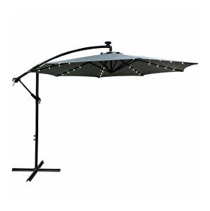 Umbrelă pentru grădină Muller (gri deschis) (cu iluminat)
