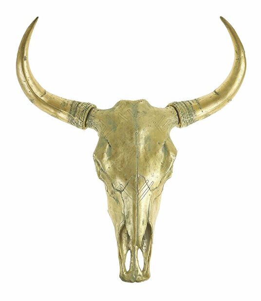 Statuetuă decorativă craniu de taur KAOVO (auriu)