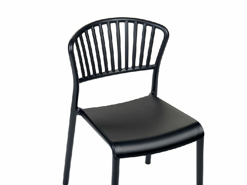Set 4 buc scaun tip bar Geronimo (negru)