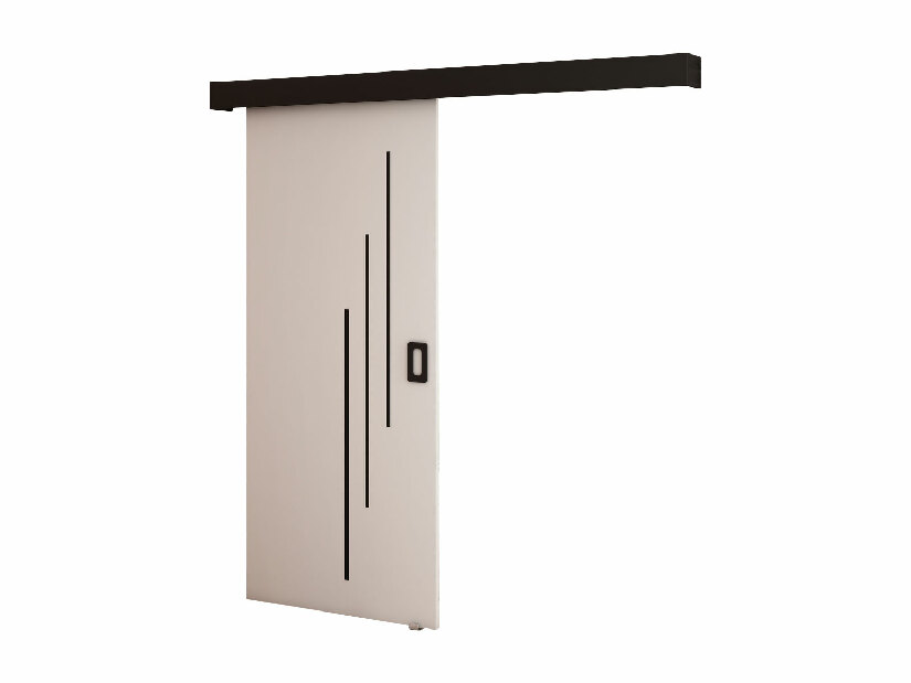 Uși culisante 90 cm Bethany V (alb mat + negru mat)
