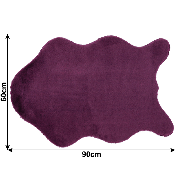 Blană artificială 60x90 cm Rarea typ 1 (violet) 