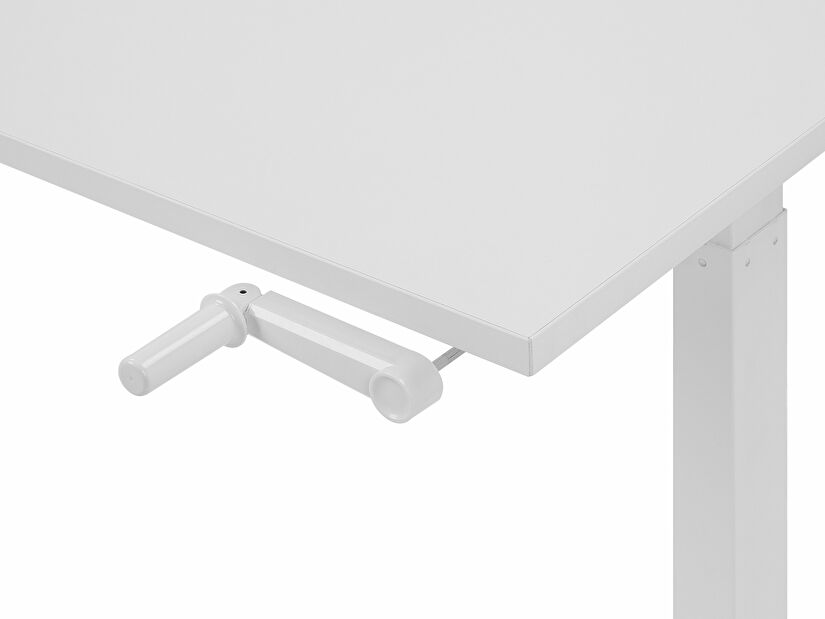 Masă pentru scris UPPER II (130 x 72 cm) (MDF) (reglabil manual) (alb)