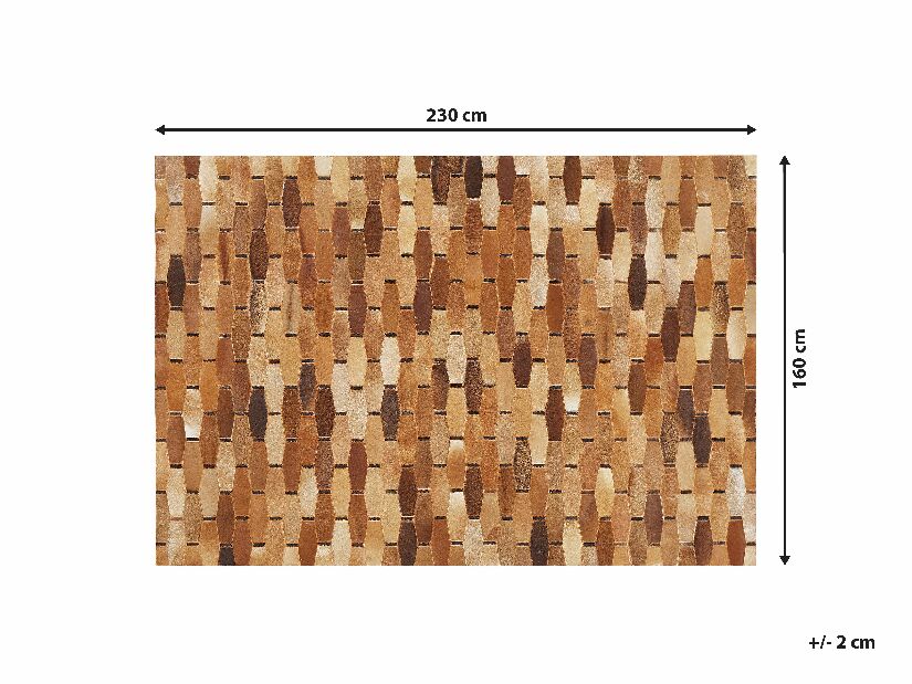 Covor 160x230 cm DORGO (patchwork maro)