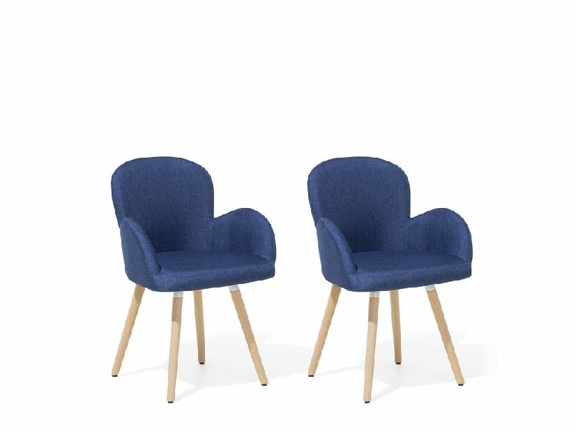 Set 2 buc. scaune pentru sufragerie Broville (albastru marin)