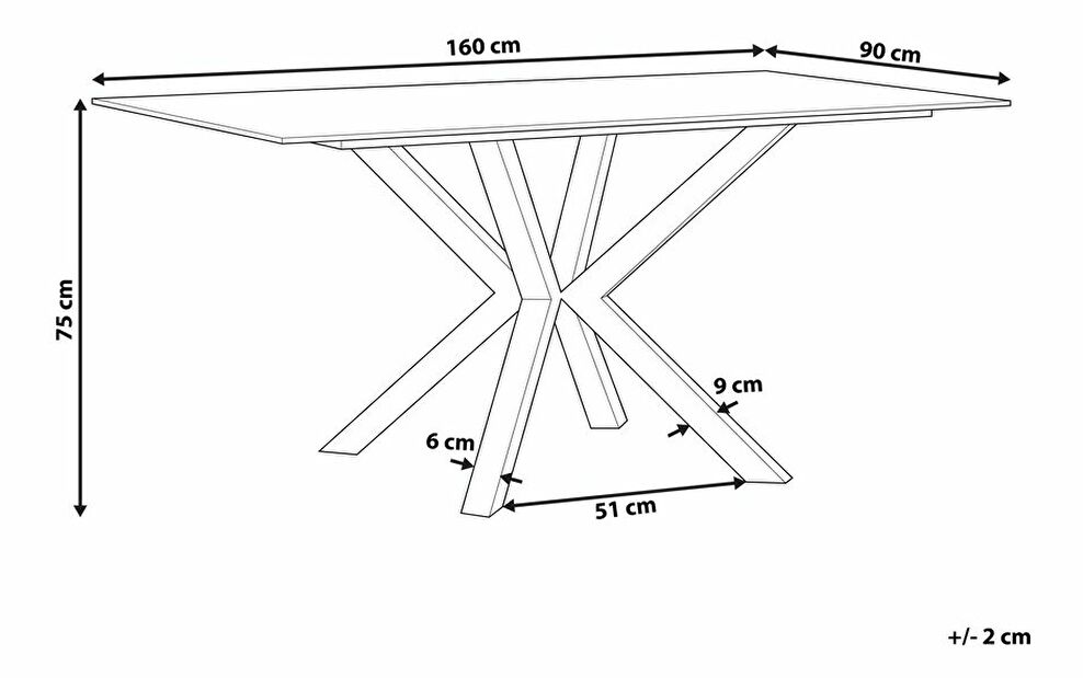 Masă de sufragerie Segin (gri) (pentru 6 persoane)