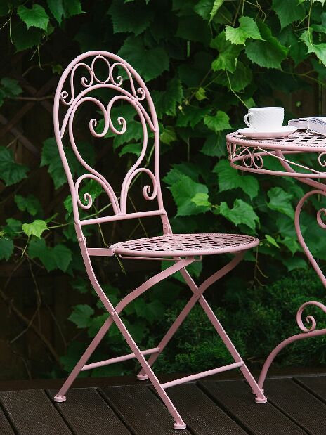 Set 2 buc. scaune de grădină ALBORA (roz)