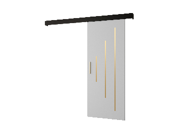 Uși culisante 90 cm Sharlene Y (alb mat + negru mat + auriu)