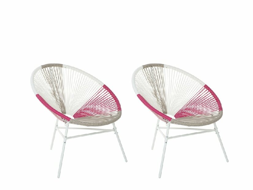 Set scaune 2 buc. Alvarez (alb roz)