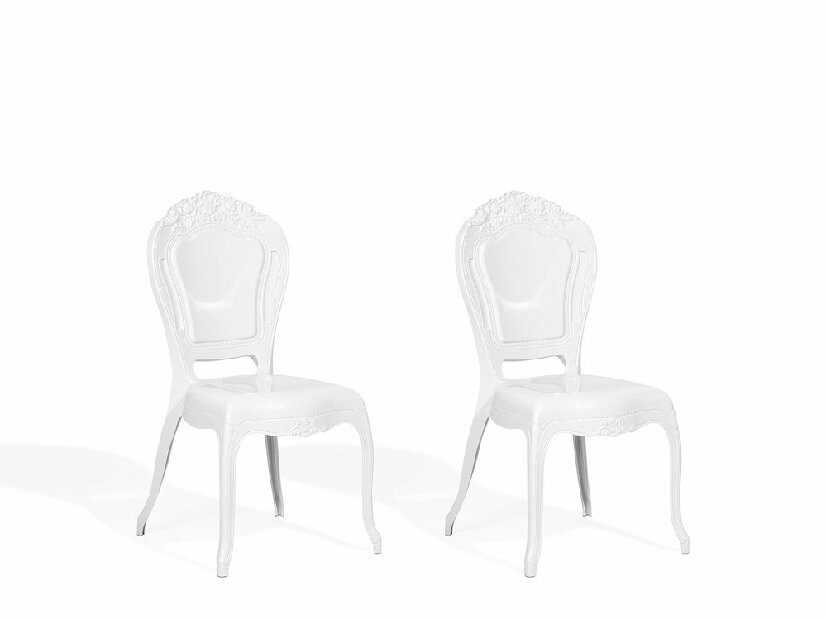 Set 2 buc. scaune pentru sufragerie Vitton (alb)