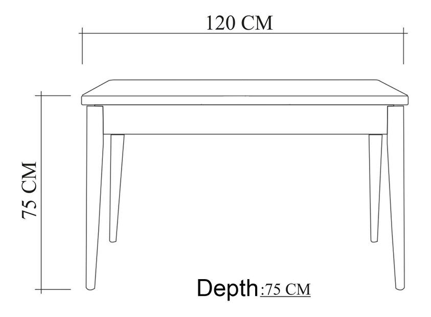 Masă de sufragerie (pentru 4 persoane) Corzica (alb)
