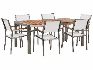 Set de masă pentru grădină GROSSO (eucalipt) (maro) (pentru 6 persoane)