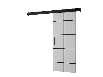 Uși culisante 90 cm Sharlene III (alb mat + negru mat + negru)